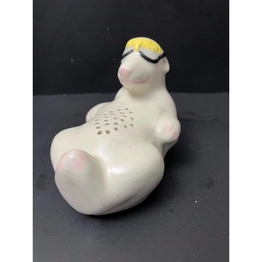 Ceramic Reclining Polar Bear Baking Soda Air Freshener Deodorizer or Home Decor